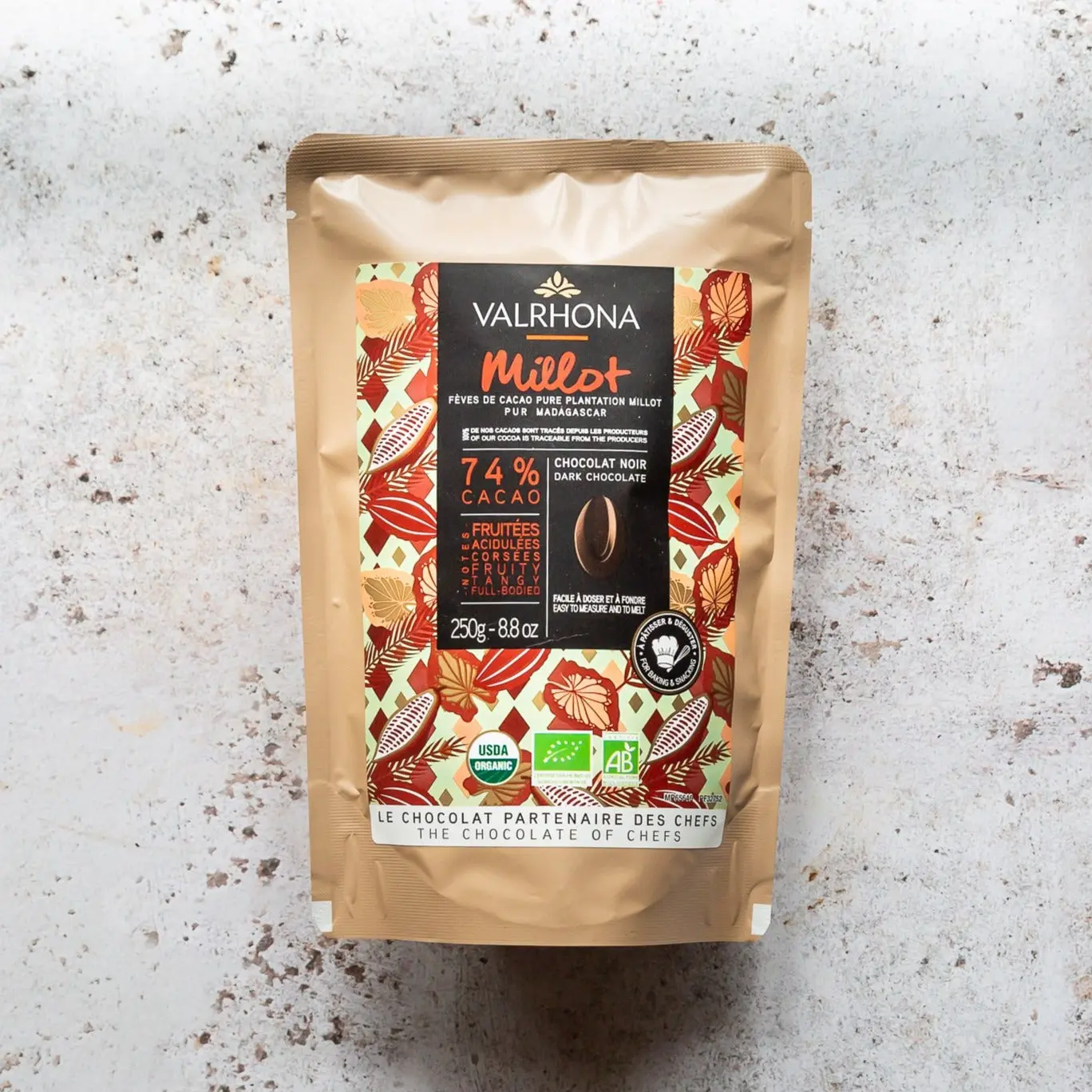 VALRHONA MILLOT  74% 250g - Image 2
